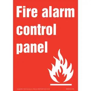 Fire Alarm Control Panel Sign with Icon - Portrait