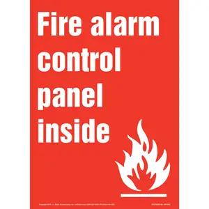 Fire Alarm Control Panel Inside Sign with Icon - Portrait