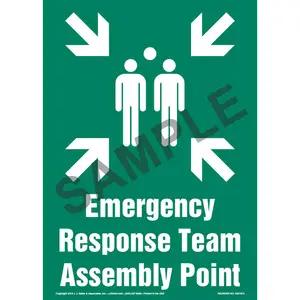 Emergency Response Team Assembly Point Sign with Icon - Portrait