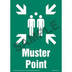 Muster Point Sign with Icon - Portrait