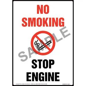 No Smoking: Stop Engine Sign