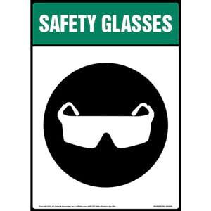 Safety Glasses Sign with Icon