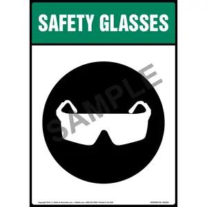 Safety Glasses Sign with Icon