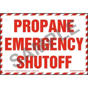Propane Emergency Shutoff Label