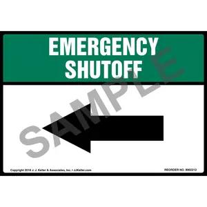 Emergency Shutoff with Left Arrow Label