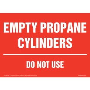 Empty Propane Cylinders, Do Not Use Sign