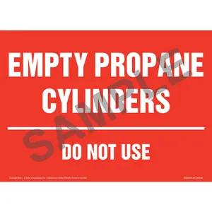 Empty Propane Cylinders, Do Not Use Sign