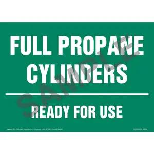 Full Propane Cylinders, Ready for Use Sign