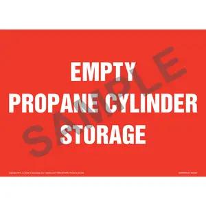Empty Propane Cylinder Storage Sign