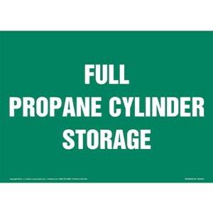 Full Propane Cylinder Storage Sign