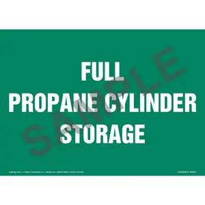 Full Propane Cylinder Storage Sign