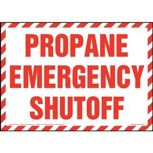 Propane Emergency Shutoff Sign