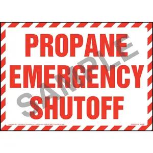 Propane Emergency Shutoff Sign