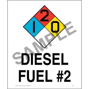Diesel Fuel #2 1-2-0 Sign - NFPA