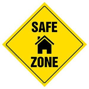 Safe Zone Sign with Icon