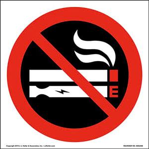 No Smoking, No Vaping Icon Label