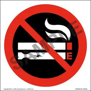 No Smoking, No Vaping Icon Label
