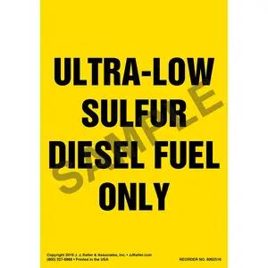 Ultra-Low Sulfur Diesel Fuel Only Label - Portrait