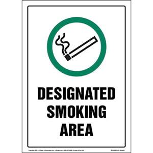 Sign Clearly Indicates Where Smoking Is Allowed