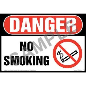Danger: No Smoking Sign with Icon – OSHA – Extra-Large