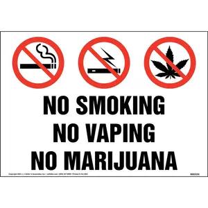 No Smoking No Vaping No Marijuana Sign