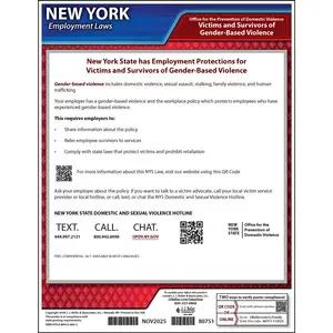 New York Employment Protections for Victims and Survivors of Gender-Based Violence Poster