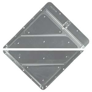 Riveted Split Aluminum Placard Holder w/Back Plate