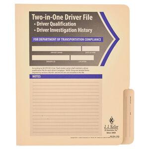 Driver Qualification File Folder - For Two-Copy Forms