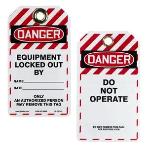 Double-Sided Lockout/Tagout Tag - Danger Do Not Operate