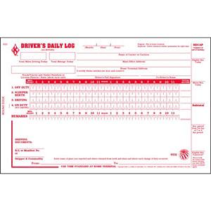 Driver's Daily Log Book w/Detailed DVIR, 2-Ply, w/Carbon, w/Simplified Recap - Stock
