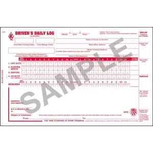 Driver's Daily Log Book w/Detailed DVIR, 2-Ply, w/Carbon, w/Simplified Recap - Stock