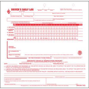 2-In-1 Driver's Daily Log w/Simplified DVIR, 2-Ply, Carbonless, No Recap, Loose-Leaf Format - Stock
