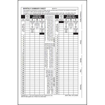 Monthly Log Summary Envelope - No Flap, Brown Stock