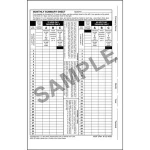 Monthly Log Summary Envelope - No Flap, Brown Stock