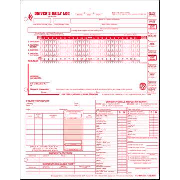 5-In-1 Driver's Daily Log, Loose-Leaf Format - Retail Packaging