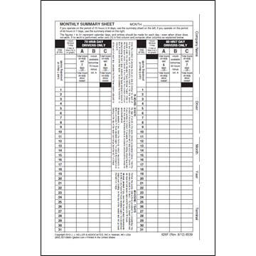 Monthly Log Summary Envelope - Open-End Flap, Brown Stock