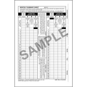 Monthly Log Summary Envelope - Open-End Flap, Brown Stock