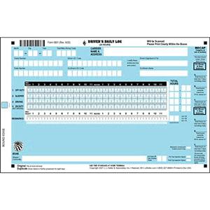 Scannable Driver's Daily Log Book, 2-Ply, w/Carbon, w/Recap, Blue - Stock
