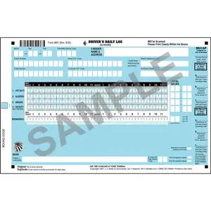 Scannable Driver's Daily Log Book, 2-Ply, w/Carbon, w/Recap, Blue - Stock