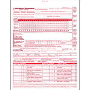 Canadian 2-In-1 Driver's Daily Log Book, Bilingual, 2-Ply, w/Carbon, w/Detailed DVIR - Stock