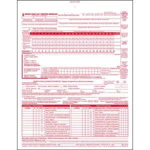 Canadian 2-In-1 Driver's Daily Log Book, Bilingual, 2-Ply, w/Carbon, w/Detailed DVIR - Stock