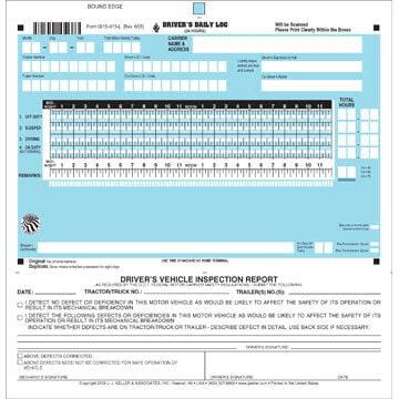 Scannable 2-In-1 Driver's Daily Log, 2-Ply, Carbonless, Book Format - Stock