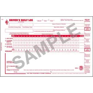 Driver's Daily Log Book w/Detailed DVIR, 3-Ply, w/Recap - Stock