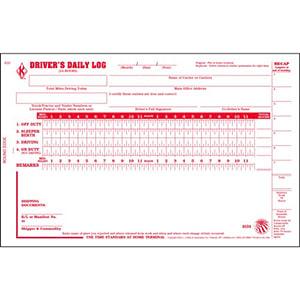 Driver's Daily Log Book w/Detailed DVIR, 70-Hour/8-Day Recap - Stock
