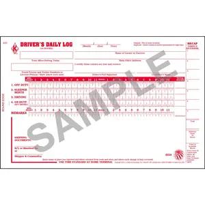 Driver's Daily Log Book w/Detailed DVIR, 70-Hour/8-Day Recap - Stock