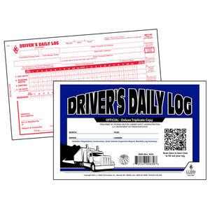 Driver's Daily Log Book with Simplified DVIR, 3-Ply - Stock