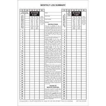 Monthly Log Summary Envelope - Top Gum Flap, White Stock
