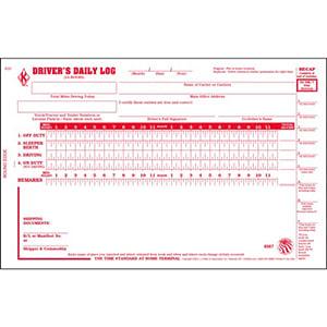 Driver's Daily Log Books w/Detailed DVIR, Format B - Stock