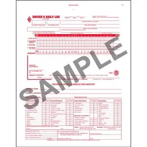 2-In-1 Driver's Daily Log Book w/Detailed DVIR, 3-Ply, w/Carbon, No Recap - Stock