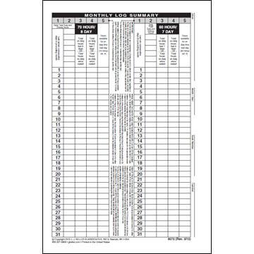Monthly Log Summary Envelope - Side Gum Slap, White Stock